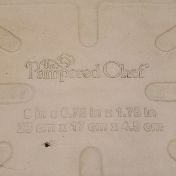 Pampered Chef Small Ridge Baker Stoneware #1 - Picture 3 of 3